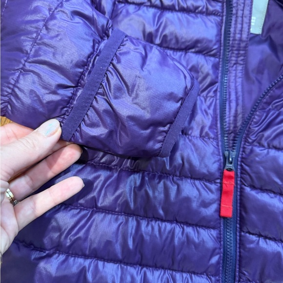 Primary Baby lightweight Puffer Suit Size 12-18 Months Purple bunting mittens - Picture 5 of 5